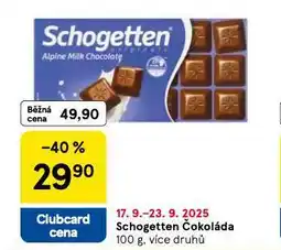 Tesco Schogatten čokoláda nabídka