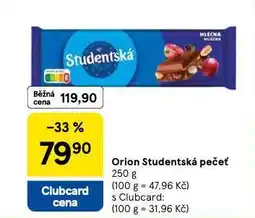 Tesco Orion studenská pečeť nabídka