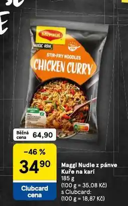 Tesco Maggi nudle z pánve kuře na kari nabídka