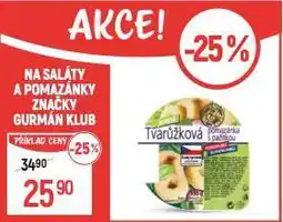 Globus Na saláty a poamáznky značky gurmán klub nabídka