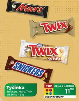 Tamda Foods Tyčinka Snickers, Mars, Twix nabídka