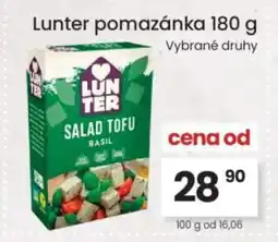 Kubík potraviny Lunter pomazánka nabídka