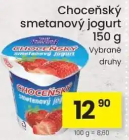 Kubík potraviny Choceňský smetanový jogurt nabídka