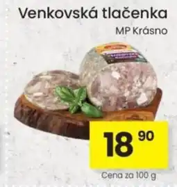 Kubík potraviny Venkovská tlačenka nabídka