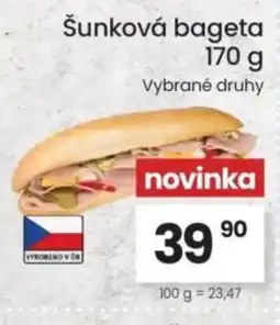 Kubík potraviny Šunková bageta nabídka