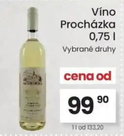 Kubík potraviny Víno Procházka nabídka