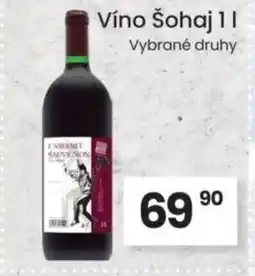 Kubík potraviny Víno Šohaj nabídka