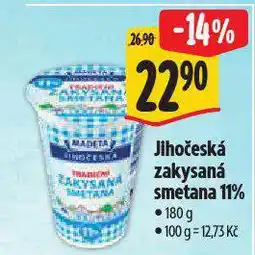 Albert Jihočeská zakysaná smetana 11% nabídka