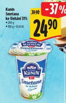 Albert Kunín smetana ke šlehání 31% nabídka