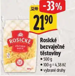 Albert Rosické bezvaječné těstoviny nabídka