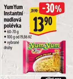 Albert Yum yum instatní nudlová polévka nabídka