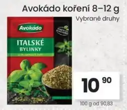 Kubík potraviny Avokádo koření nabídka