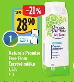 Albert Nature´s promise free from čerstvé mléko 1,5% nabídka