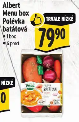 Albert Menu box polévka batátová nabídka