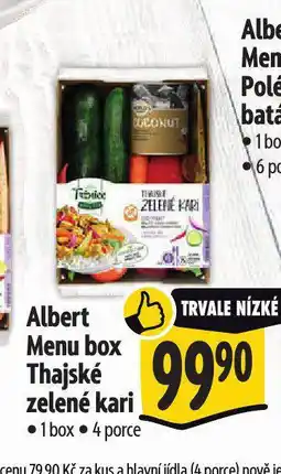 Albert Menu box thajské zelené kari nabídka