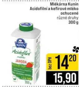 Jip Mlékárna Kunín Acidofilní a kefírové mléko ochucené nabídka