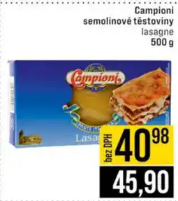 Jip Campioni semolinové těstoviny nabídka