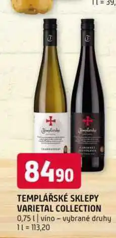 Terno TEMPLÁŘSKÉ SKLEPY VARIETAL COLLECTION 0,75 l nabídka