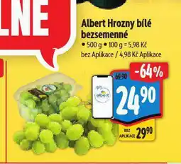Albert Hrozny bílé bezsemenné nabídka