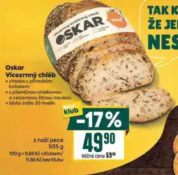 Billa Oskar vícezrný chléb nabídka