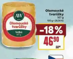 Billa Olomoucké tvarůžky nabídka