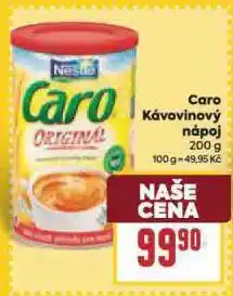 Billa Caro kávovinový nápoj nabídka