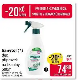 Teta Sanytol deo přípravek na tkaniny 500ml nabídka