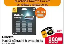 Teta Gillette Mach3 Náhradní hlavice k holicímu strojku 20ks nabídka