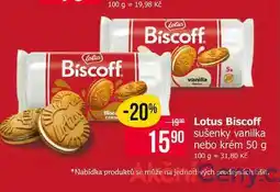 Teta Lotus Biscoff sušenky vanilka nebo krém 50 g nabídka