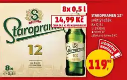 Penny Market STAROPRAMEN 12 světlý ležák, 8x 0,5 l nabídka