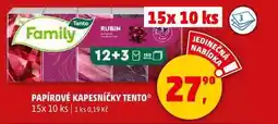 Penny Market PAPÍROVÉ KAPESNÍČKY TENTO, 15x 10 ks nabídka