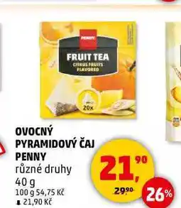 Penny Market OVOCNÝ PYRAMIDOVÝ ČAJ PENNY různé druhy, 40 g nabídka