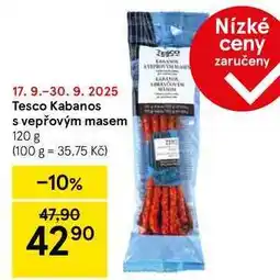 Tesco Tesco Kabanos s vepřovým masem, 120 g nabídka