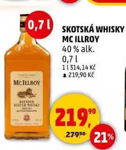 Penny Market SKOTSKA WHISKY MC ILLROY 40% alk., 0,7 l nabídka