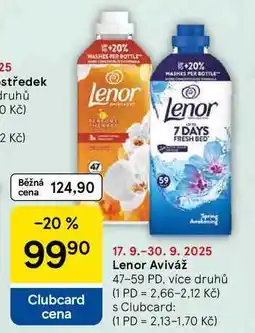 Tesco Lenor Aviváž, 47-59 PD, více druhů nabídka