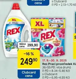 Tesco Rex Prací prostředek XL, 36-55 PD nabídka