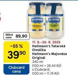Tesco Hellmann's Tatarská Omáčka, 340 ml nabídka