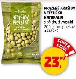Penny Market PRAŽENÉ ARAŠÍDY V TĚSTÍČKU NATURALIA s příchutí wasabi, 200 g nabídka