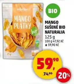 Penny Market MANGO SUŠENÉ BIO NATURALIA, 125 g nabídka