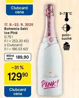 Tesco Bohemia Sekt Ice Pink, 0.75 l nabídka