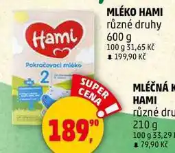 Penny Market MLÉKO HAMI různé druhy, 600 g nabídka