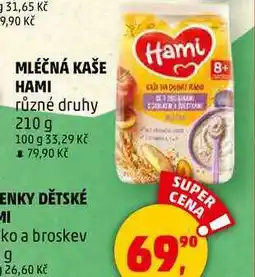 Penny Market MLÉČNÁ KAŠE HAMI různé druhy, 210 g nabídka