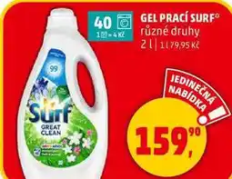 Penny Market GEL PRACÍ SURF různé druhy, 2 l nabídka