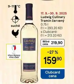 Tesco Ludwig Culinary Tramín červený, 0.75 l nabídka