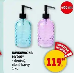 Penny Market DÁVKOVAČ NA MÝDLO skleněný, různé barvy, 1 ks nabídka