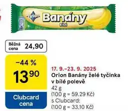 Tesco Orion Banány želé tyčinka v bílé polevě, 42 g nabídka