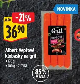 Albert Albert Vepřové klobásky na gril nabídka