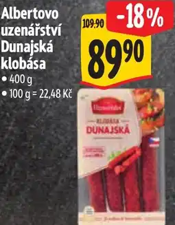 Albert Albertovo uzenářství Dunajská klobása nabídka