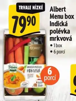 Albert Albert Menu box Indická polévka mrkvová nabídka