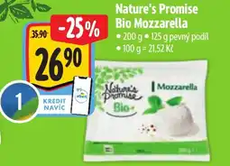 Albert Nature's Promise Bio Mozzarella nabídka